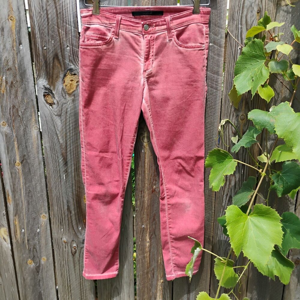 Joes Jeans Low Rise Womens Size 26 Light Burgundy Wash Denim Ankle Skinny Pants